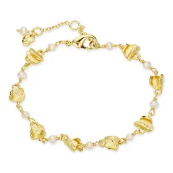 perle armbånd i forgylt messing - Eliné