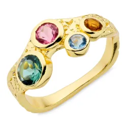 multifarget ring i forgylt messing - Eliné