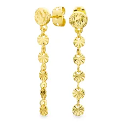 lange øredobber i forgylt messing - Eliné