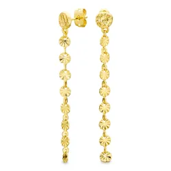 lange øredobber i forgylt messing - Eliné