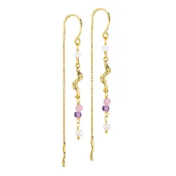 lange kjedeøreringer i forgylt messing - Eliné