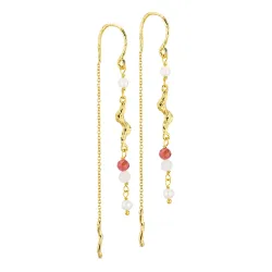 lange kjedeøreringer i forgylt messing - Eliné