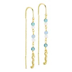 lange kjedeøreringer i forgylt messing - Eliné