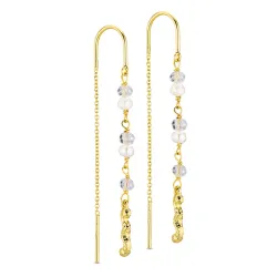 lange kjedeøreringer i forgylt messing - Eliné