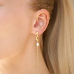 perle kjedeøreringer i forgylt messing - Eliné