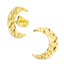 måne ørestikker i forgylt messing - Eliné