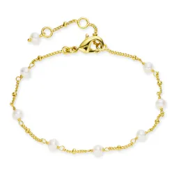 perle armbånd i forgylt messing - Eliné