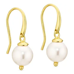 perle øredobber i forgylt messing - Eliné