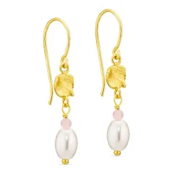 perle øredobber i forgylt messing - Eliné