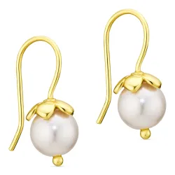 perle øredobber i forgylt messing - Eliné