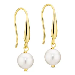 perle øredobber i forgylt messing - Eliné