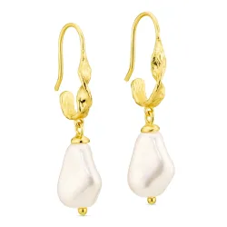 perle øredobber i forgylt messing - Eliné