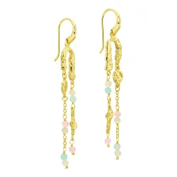 lange kjedeøreringer i forgylt messing - Eliné