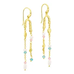 lange kjedeøreringer i forgylt messing - Eliné