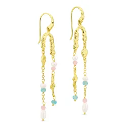 lange kjedeøreringer i forgylt messing - Eliné