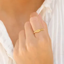ring i forgylt messing - Eliné