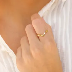 ring i forgylt messing - Eliné