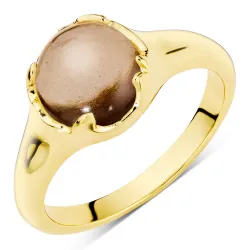 kvarts ring i forgylt messing - Eliné