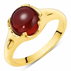 granat ring i forgylt messing - Eliné