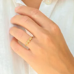 kule ring i forgylt messing - Eliné