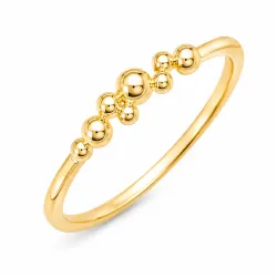 kule ring i forgylt messing - Eliné