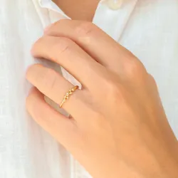 kule ring i forgylt messing - Eliné