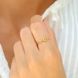 kule ring i forgylt messing - Eliné