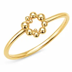 kule ring i forgylt messing - Eliné