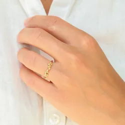 kule ring i forgylt messing - Eliné