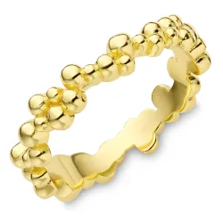 kule ring i forgylt messing - Bubbly Pure
