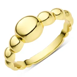kule ring i forgylt messing - Bubbly Pure