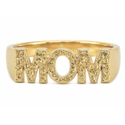 mom ring i forgylt messing - My Letter