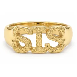 sis ring i forgylt messing - My Letter