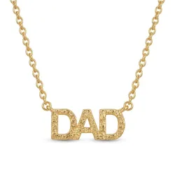 dad halskjede i forgylt messing