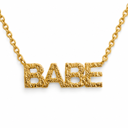 babe halskjede i forgylt messing - My Letter