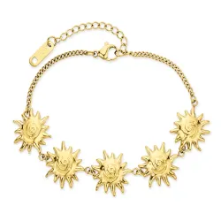 vanntett sol armbånd i forgylt stål - OCEANA