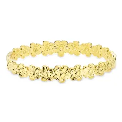 vanntett blomst armring i forgylt stål - OCEANA