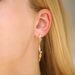 vanntette zirkon øredobber i forgylt stål - OCEANA