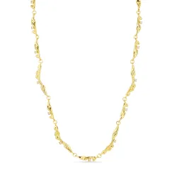 vanntett zirkon halskjede i forgylt stål - OCEANA