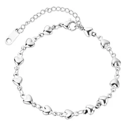 vanntett hjerte armbånd i stål - OCEANA