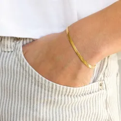 vanntett armbånd i forgylt stål  x 3,0 mm  - OCEANA