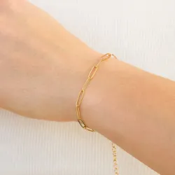 vanntett armbånd i forgylt stål 15 cm + 5 cm x 3 mm  - OCEANA