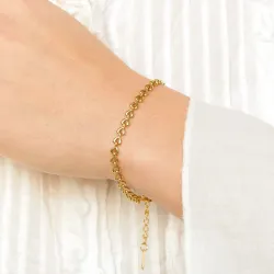 vanntett hjerte armbånd i forgylt stål - OCEANA