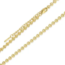 vanntett hjerte halskjede i forgylt stål - OCEANA