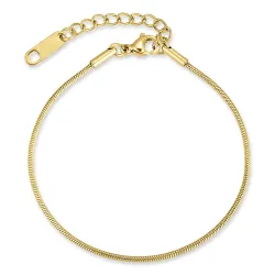 vanntett armbånd i forgylt stål 15 cm + 4 cm x 1,0 mm  - OCEANA