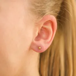 3 mm vanntette ørestikker i forgylt stål - OCEANA