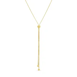 vanntett Y-halskjede i forgylt stål - OCEANA