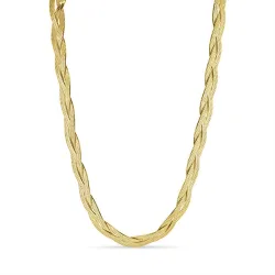 vanntett halskjede i forgylt stål - OCEANA