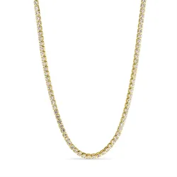 vanntett halskjede i forgylt stål - OCEANA