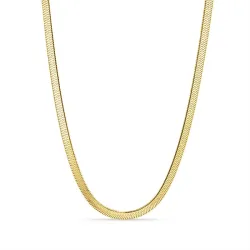 vanntett halskjede i forgylt stål 37 + 5 cm x 3,5 mm  - OCEANA